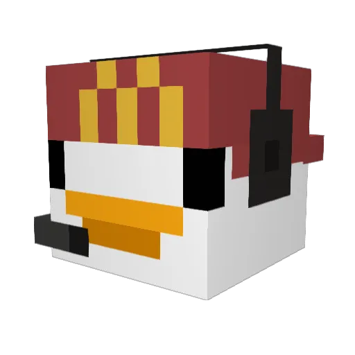 iklarna Minecraft avatar head, 3D render