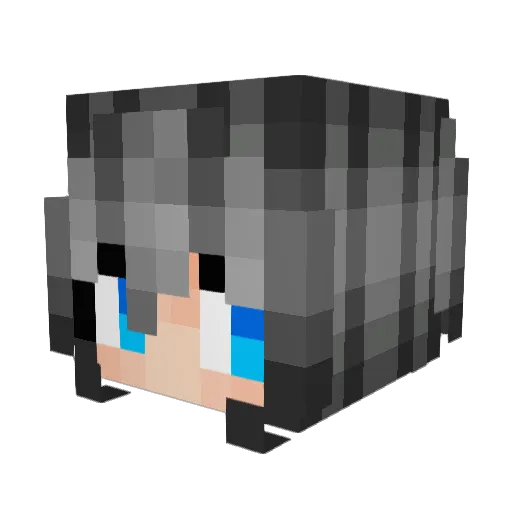 ikloudi Minecraft avatar head, 3D render