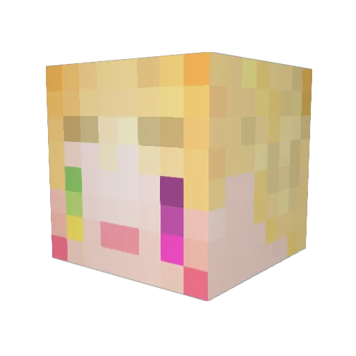 iknowai Minecraft avatar head, 3D render