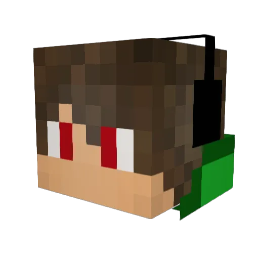 ikojuko Minecraft avatar head, 3D render