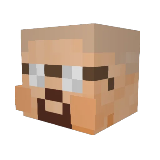 ikolmi Minecraft avatar head, 3D render
