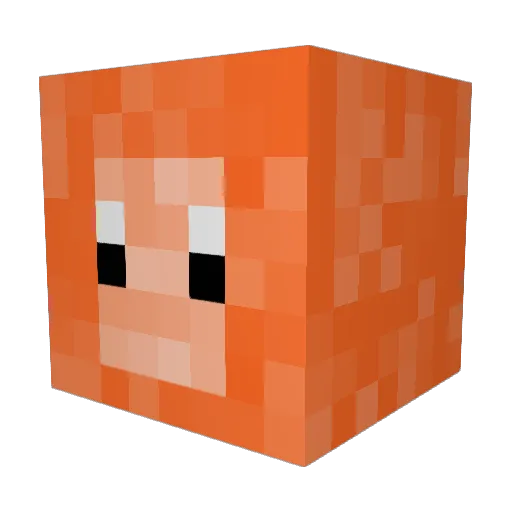 ikomiko Minecraft avatar head, 3D render