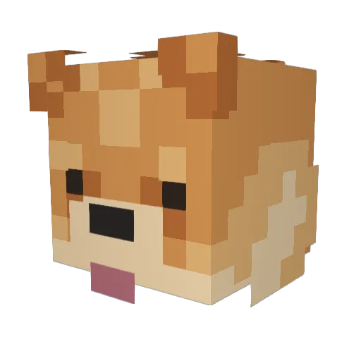 ikoniko_ Minecraft avatar head, 3D render