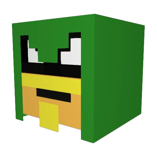 ikrabarean Minecraft avatar head, 3D render