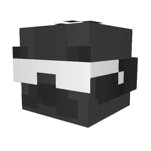 iksero Minecraft avatar head, 3D render
