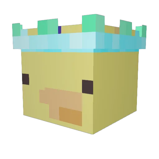 ikspeel Minecraft avatar head, 3D render