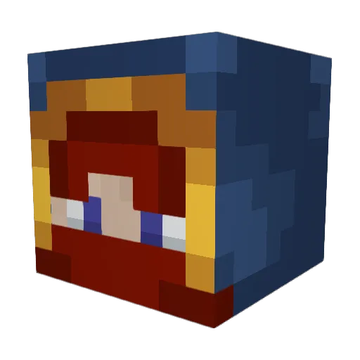 iksperius Minecraft avatar head, 3D render