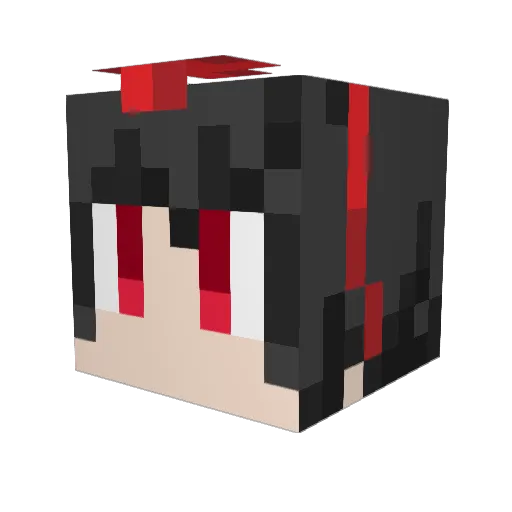 ikufis Minecraft avatar head, 3D render
