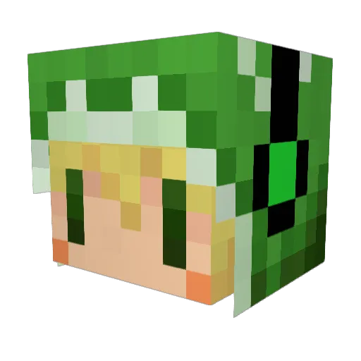 ikupu Minecraft avatar head, 3D render