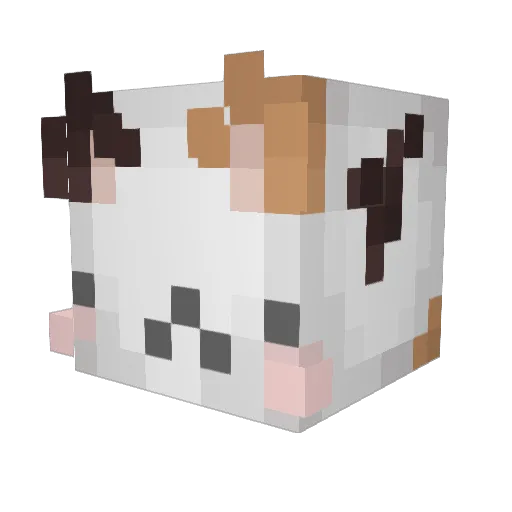 ikuzia Minecraft avatar head, 3D render