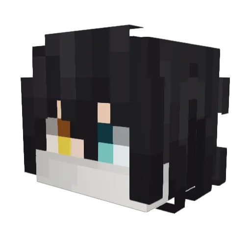 ikvrxi Minecraft avatar head, 3D render
