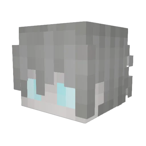 ikyblocks Minecraft avatar head, 3D render