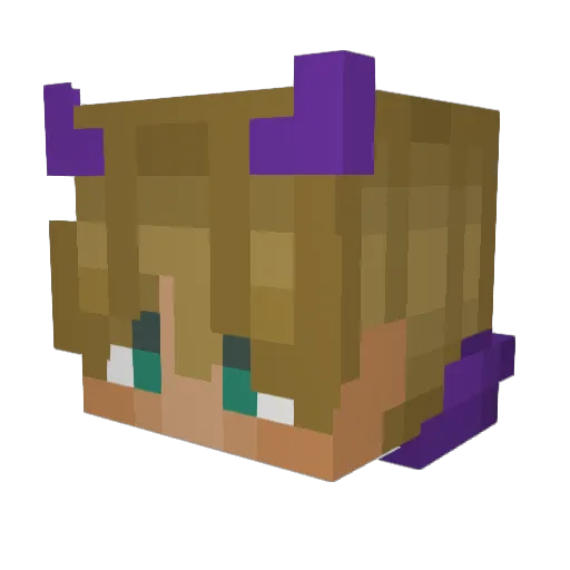 ilBiondino Minecraft avatar head, 3D render