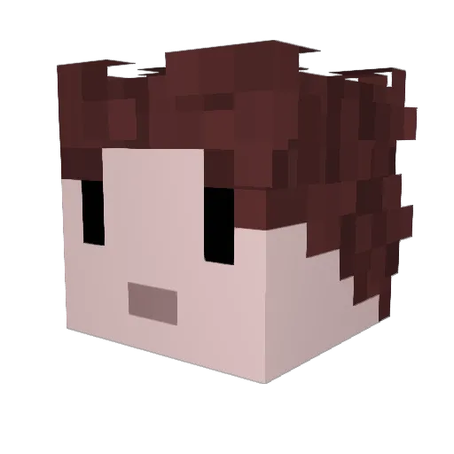 ilFradi Minecraft avatar head, 3D render