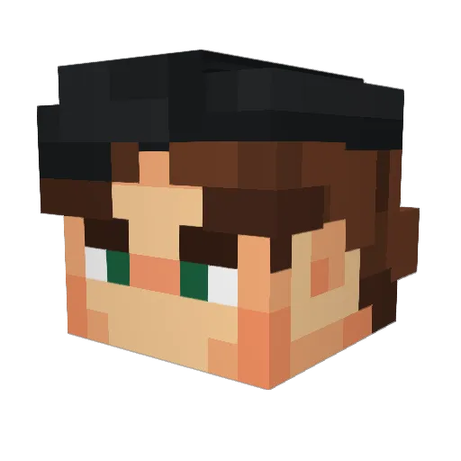 ilMager Minecraft avatar head, 3D render