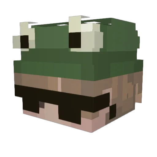 ilPedroo Minecraft avatar head, 3D render