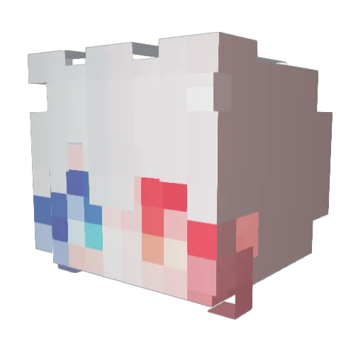 il_on Minecraft avatar head, 3D render