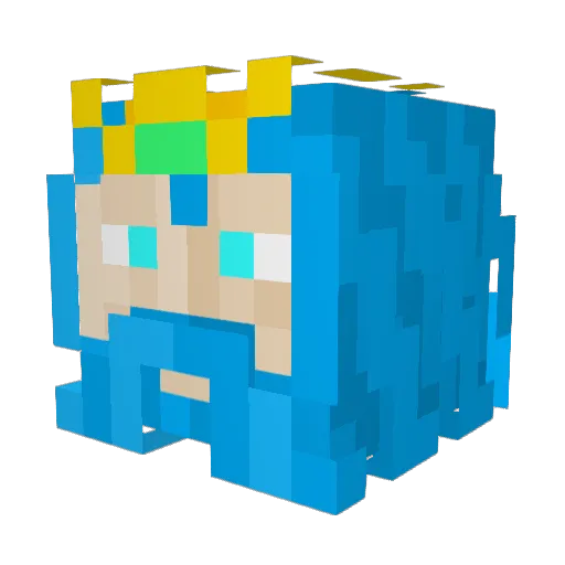 il_viso_Johny Minecraft avatar head, 3D render