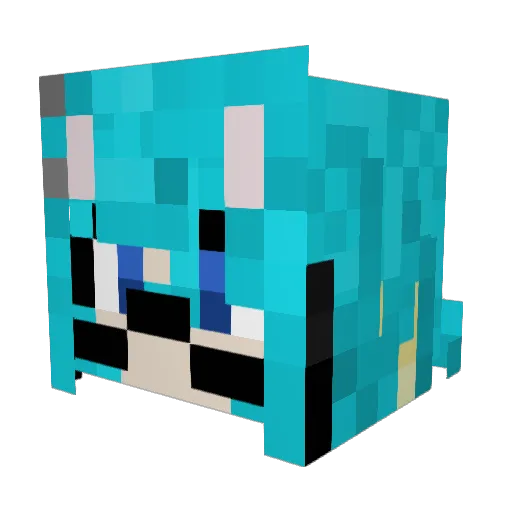 ilaiKasito Minecraft avatar head, 3D render