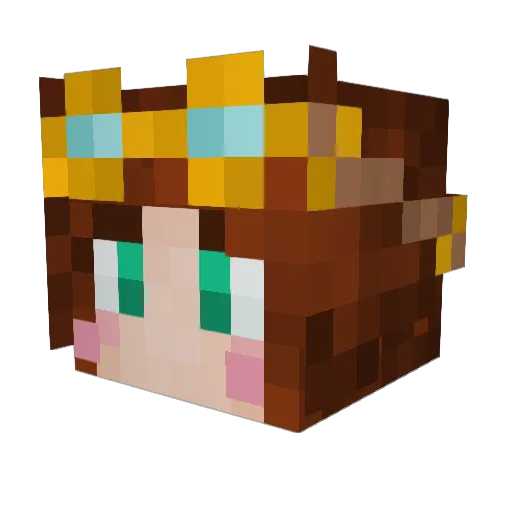 ilassahara Minecraft avatar head, 3D render
