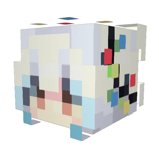 ilastra Minecraft avatar head, 3D render