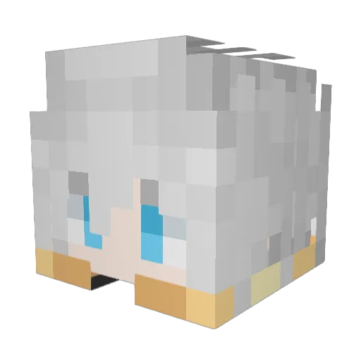 ilasy Minecraft avatar head, 3D render