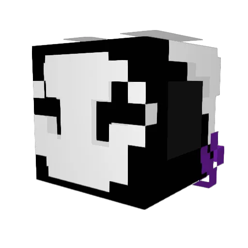 ilbyebyeli Minecraft avatar head, 3D render