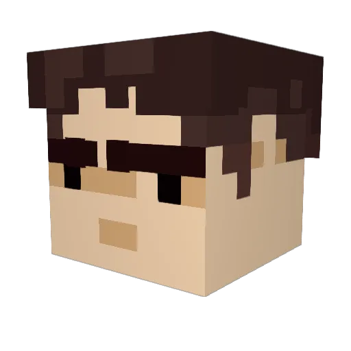 ilcedTea Minecraft avatar head, 3D render