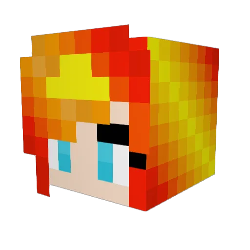 ildbloom Minecraft avatar head, 3D render