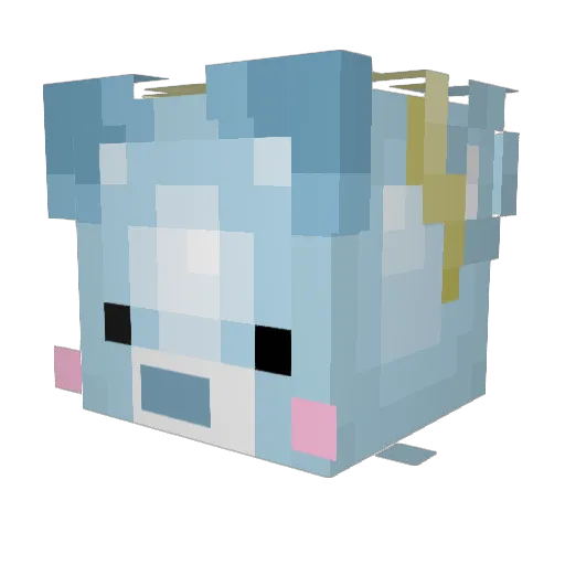 ileeworld Minecraft avatar head, 3D render