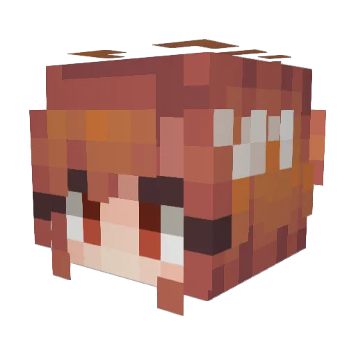 ilegalfern Minecraft avatar head, 3D render