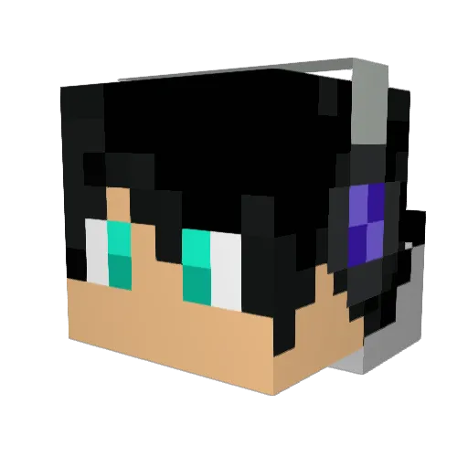 ilf Minecraft avatar head, 3D render