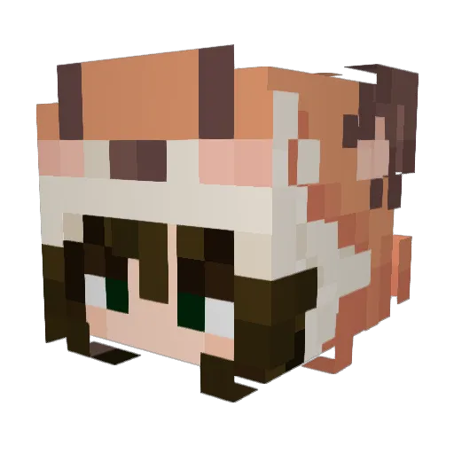 ilianarama Minecraft avatar head, 3D render