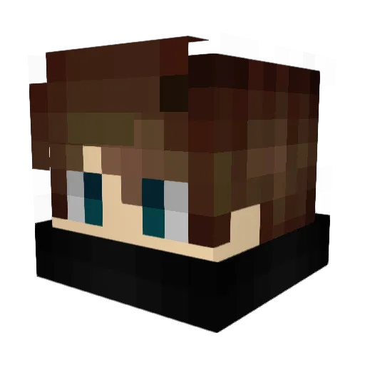 ilicN Minecraft avatar head, 3D render