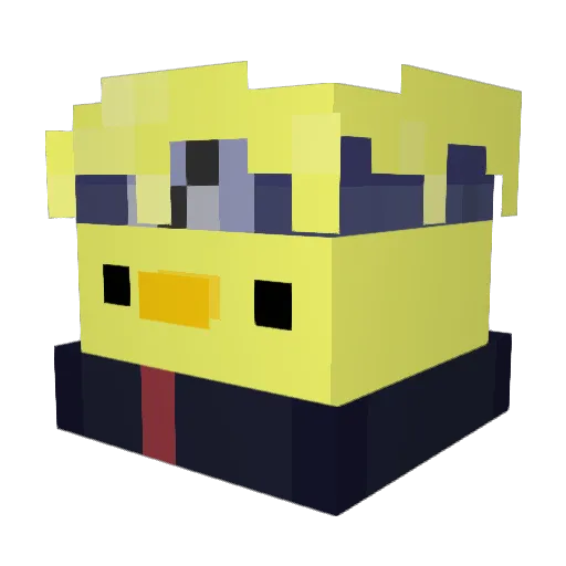 ilikeanxiety Minecraft avatar head, 3D render