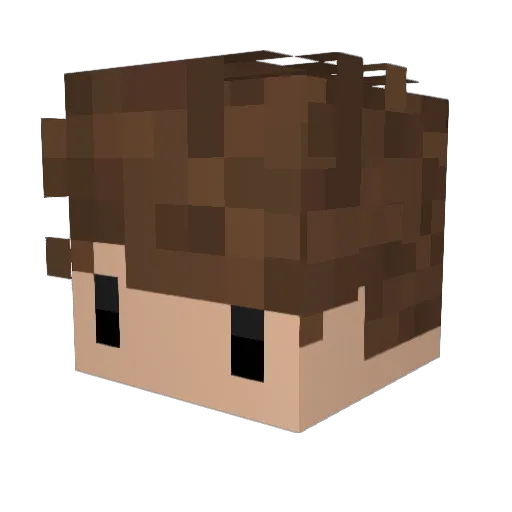ilikedamoon Minecraft avatar head, 3D render