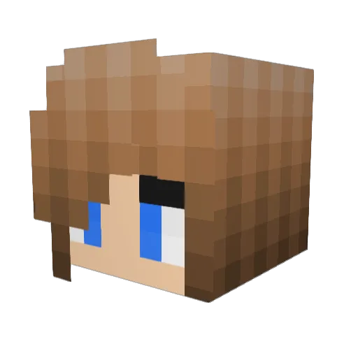 iliketomake Minecraft avatar head, 3D render