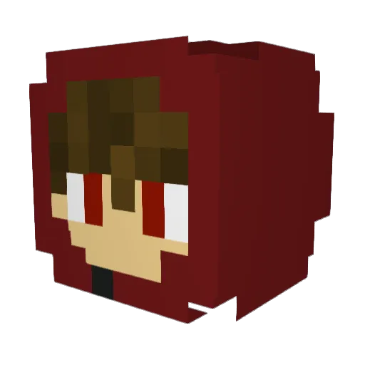 iliplayzz Minecraft avatar head, 3D render