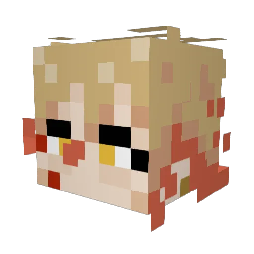 iliveinthewalls Minecraft avatar head, 3D render