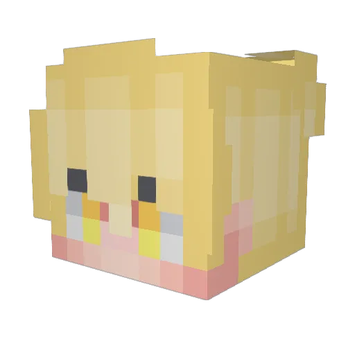 iliyamun Minecraft avatar head, 3D render