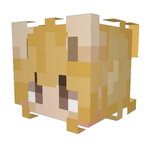 iljoshli Minecraft avatar head, 3D render