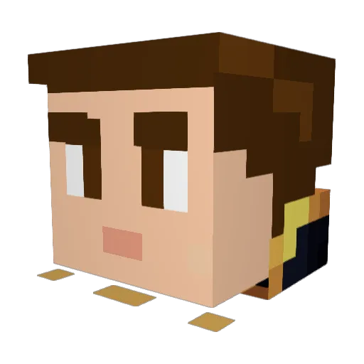 ilker16 Minecraft avatar head, 3D render