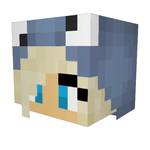 ilkesocks Minecraft avatar head, 3D render