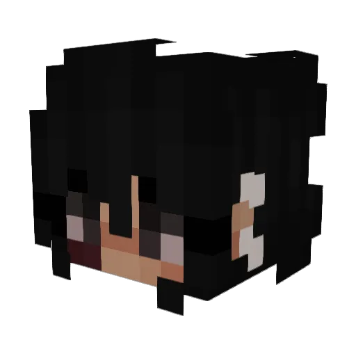 ilknur Minecraft avatar head, 3D render