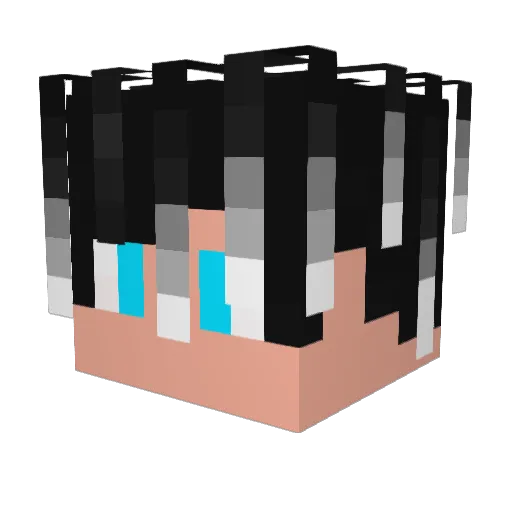 ilkzBR Minecraft avatar head, 3D render