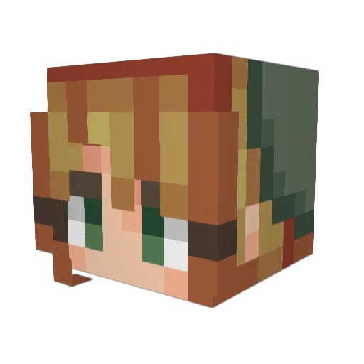 ill2 Minecraft avatar head, 3D render