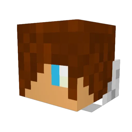illarn Minecraft avatar head, 3D render