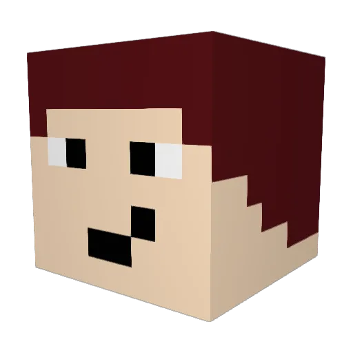 ille249 Minecraft avatar head, 3D render