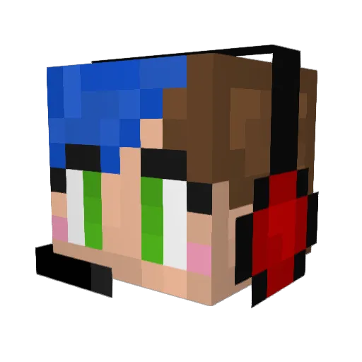 illegal_donut Minecraft avatar head, 3D render