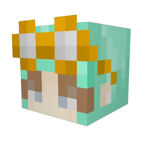 illegal_exe Minecraft avatar head, 3D render